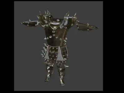 Spike Armor  Low Poly Low-poly 3D model
