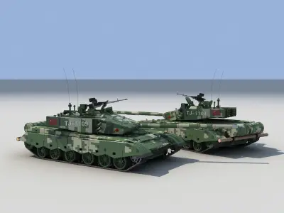 china ZTZ-99 ZTZ-99A  main battle tanks  3D model