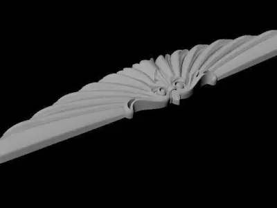 dekor golden fan 3D model