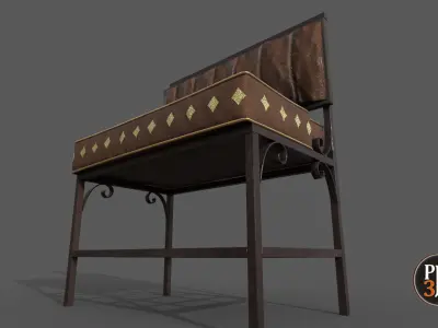 Wrought iron sofa Version 2 Low-poly 3D model
