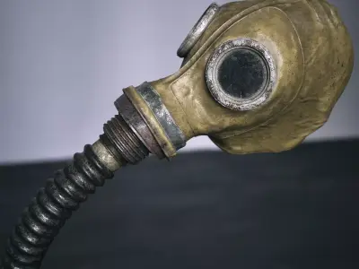 Gas Mask Low-poly 3D model