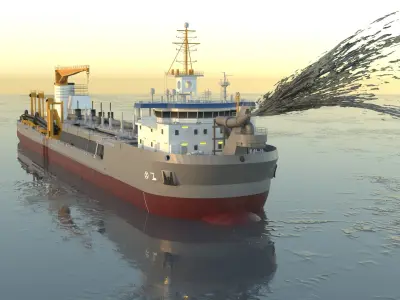 Dredger 3D model