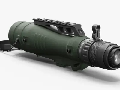 Long-Range Observation Scope Olive Green 3D model