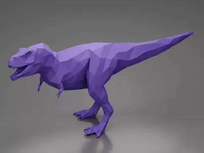 T-Rex 2 lowpoly 3D Print Low-poly 3D model