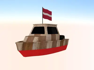 Latvia Fishing Boat 3D model