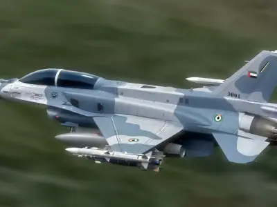 F-16D Block 60-Fully Rigged-High Resoulution Changabel Textures Low-poly 3D model
