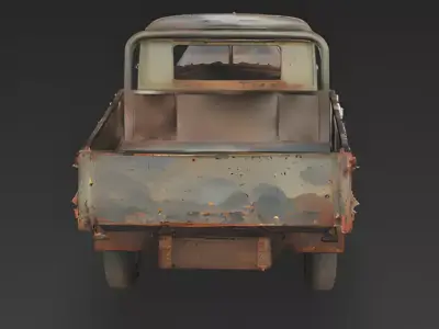 WWII German Opel Blitz Truck Wreck 3D Model 3D Model Low-poly 3D model