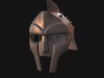 Maximus gladiator helmet Low-poly 3D model