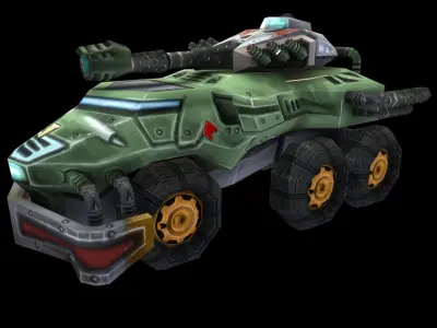 Tank Boss AT Low-poly 3D model