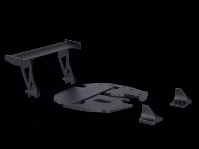 Spoiler bodykit tuning auto moto 3D model