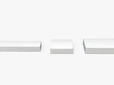  Tuck Top Boxes - White Flat Packaging Set 