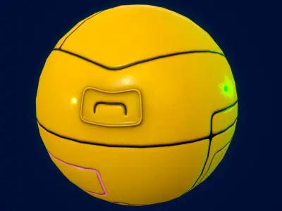 Sci-fi grenade low poly Low-poly 3D model