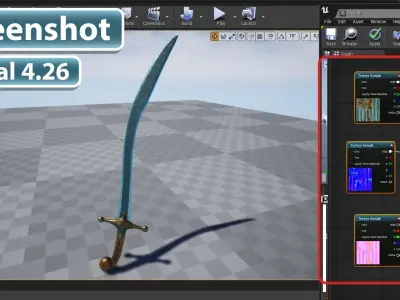 Stylized Turkish Sword Free low-poly 3D model
