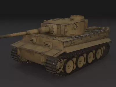 Tiger tank panzer VI ausf H 3D model