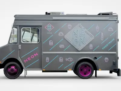 Chevrolet Step-Van Food-truck Low-poly 3D model