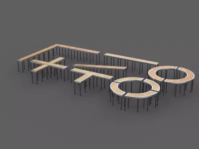 Sidewalk  System set 3D model