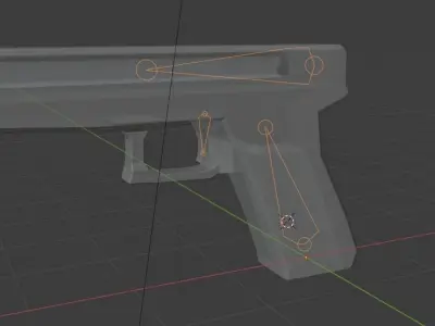 Low Poly Glock 18 Low-poly 3D model purchase