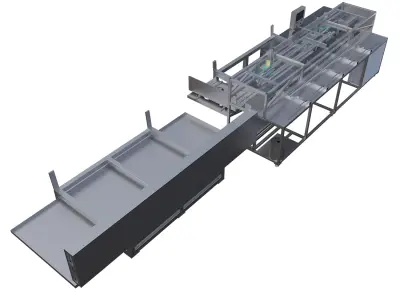 Ultrasonic detection automatic unloading equipment 3D model