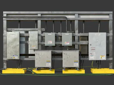 control panel Low-poly 3D model get