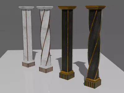 Ancient Columns 3D model