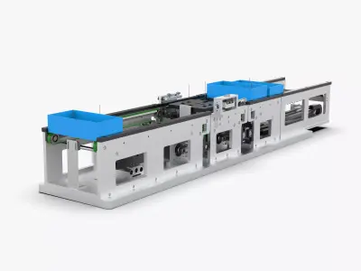 Box Conveyor Belt Line 3D model