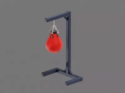 Punching Bag Low-poly 3D model 2