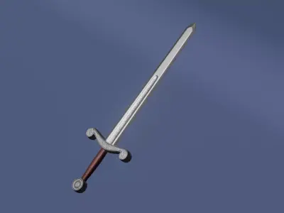 Classic Sword Low-poly 3D model