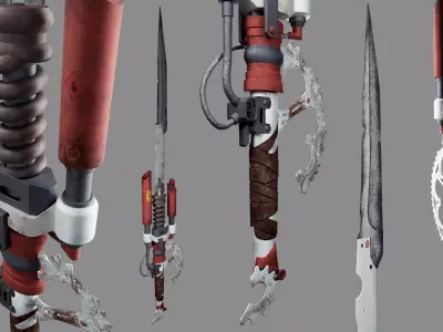 Post-Apocalyptic Bicycle Sword 3D model