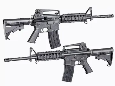 M4 Modular Colt M4A1 AR 15 Low-poly 3D model