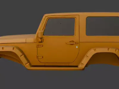 Jeep upper body part 3D model by im3dking