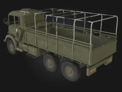 Military Cargo Truck  Armored Transport Vehicle Model 3D model