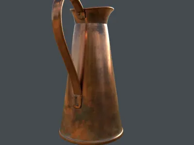 Copper pitcher 3D model