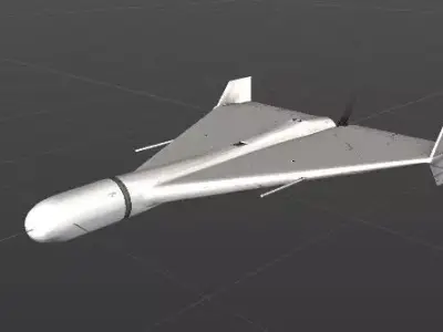 Shahed 136 Iran Drone Low-poly 3D model