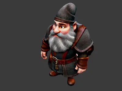Medieval Man Low-poly 3D model