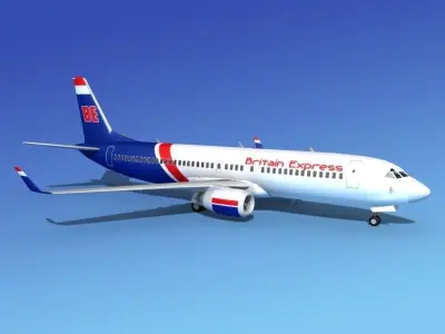 Boeing 737-800 Britain Express 3D model