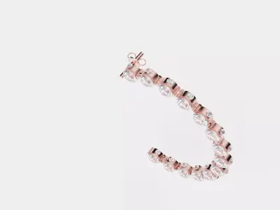 Earring kapsule ringstone 3D model