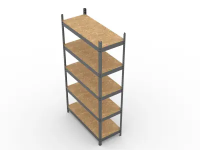Storage shelves Low-poly 3D model purchase