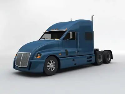 Semi Truck 3D model from CGTrader