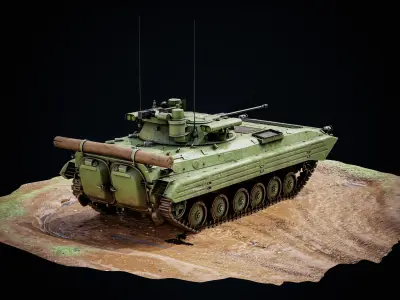 BMP-2M Low-poly 3D model