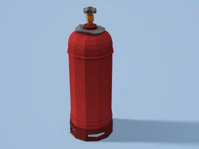 Gas Balloon - Low Poly Mobile Ready Low-poly 3D model