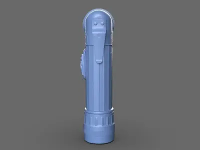 MX-991U Army Flashlight 3D model