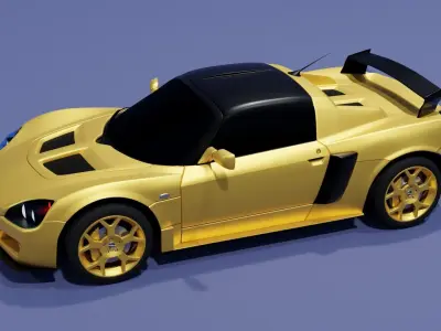 Opel Speedster racing car Free low-poly 3D model