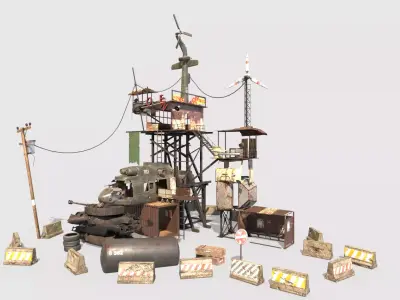 Post-Apocalyptic Outpost 3D model
