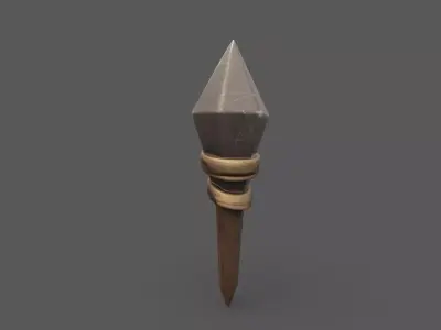 Stylized Crystal Dagger - Free Game-Ready Asset Free low-poly 3D model
