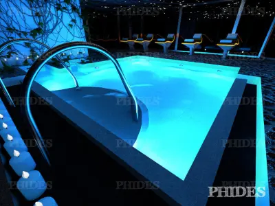 Swimming pool 3 night and day 3D model