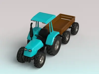 Tractor trailer 3D model from CGTrader