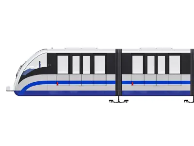 MOSCOW monorail EPS-01 and PATH 3D model