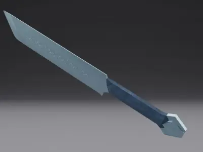 Medieval Knife Low-poly 3D model buy