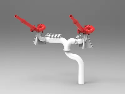 Extinguishing monitor for rescue cruisers Hermann Marwede 3D print model