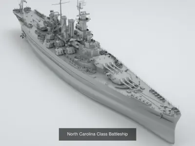 US Navy Destroyer - Cruiser and Battleships 3D Model Pack